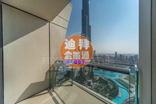 哈利法塔,喷泉无敌景观,3室出租,22万迪 哈利法塔,喷泉无敌景观,3室出租,22万迪