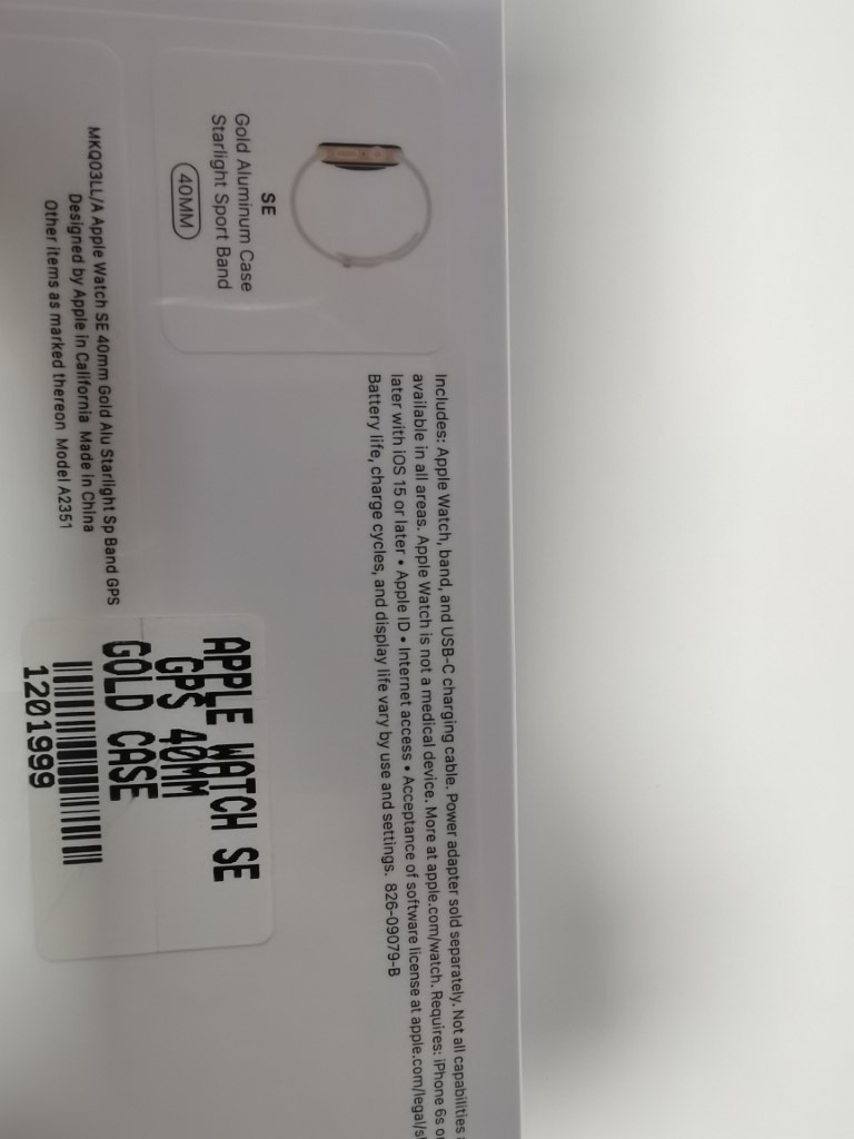 全新 apple watch se 40mm 金色 GPS版 全新 apple watch se 40mm 金色 GPS版